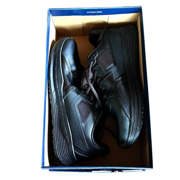 Men's Shoes for Crews Black Slip & Oil Resistant Sneakers, Size USA 9 - Picture 9 of 10